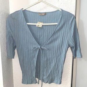 Open shirt crop top